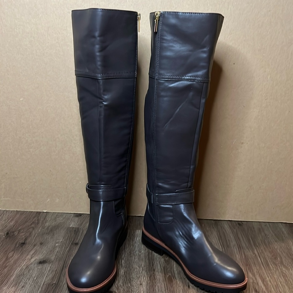 NWOT Tommy Hilfiger Knee High Boots, Greyish Brown, 8.5